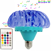Projecteur de musique intelligent, éclairage musical en cristal avec dents bleues, décoration pour la maison, E27