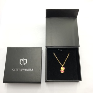 Custom Luxury Silver Logo Jewellery Boxes Paper Cardboard gift Jewelry Packaging Box with Magnet Closure