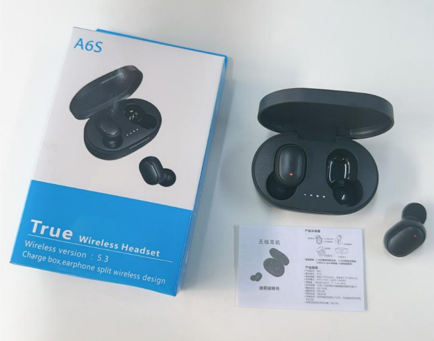 A6S Gaming Headset Mechanical Cool Headphones Transparent Headset Mini Sports Outdoor Wireless Headset Student Portable TWS