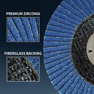 Chất Lượng Cao 40 Grit 4.5 "X 7/8" Zirconia Mài Mòn Đĩa 4 1/2 Máy Mài Góc Bền 100Mm Sanding Bánh Xe OEM Tùy Chỉnh - Product Image 3