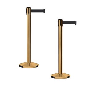 High Quality Crowd Control Black Gold Chrome Pole museum Tensa <strong>Retractable</strong> <strong>Belt</strong> Barrier Stanchions - Product Image 6
