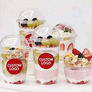 Juego de Vasos Desechables de Plástico PP para Yogurt y Postre, 100 ml, 90 mm, Vasos de Pared Simple con Tapas, Impresión UV - Product Image 5