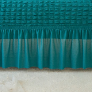 Funda de Sofá de Gasa con Burbujas, 3 y 4 Plazas, Falda Blanca, Lavable, Estilo Americano, Gran Venta - Product Image 6