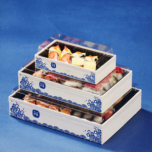 Boîte à emporter jetable en bois biodégradable et écologique, en matériaux recyclés, avec feuille d'aluminium pour sushis, fromages, bento et traiteur - Product Image 6