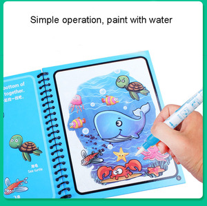 Juguetes Montessori, Libro para Colorear de Papel Reutilizable con Encuadernación en Espiral, Dibujo Mágico con Agua, Pintura Sensorial, Juguetes Educativos Tempranos para Niños - Product Image 2