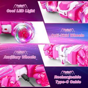 2.4G ánh sáng điều khiển từ xa xe 360 độ off-road đồ chơi cho trẻ em bao gồm bộ sạc với trôi RC xe - Product Image 2