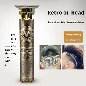 Direct Factory Sale Retro T9 Style Buddha Head Carving for Men's for Clipper USB English for Household Use New Electric <strong>Hair</strong> - Product Image 3