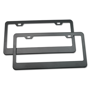Cadre de plaque d'immatriculation de <span class=keywords><strong>voiture</strong></span> de qualité supérieure <span class=keywords><strong>sans</strong></span> accessoires cadre de plaque d'immatriculation noir en acier inoxydable <span class=keywords><strong>pour</strong></span> <span class=keywords><strong>voiture</strong></span> américaine - Product Image 4
