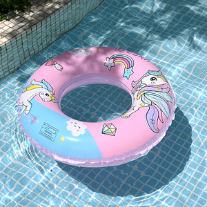 Flotador inflable de unicornio rosa para niños, diseño de dibujos animados, para piscina. - Product Image 1