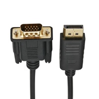 Buy Online High Quality Gold Plated DP to VGA Converter Cable 6Ft 1.8m Display Port Male to VGA Male