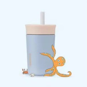 Mug à thé isotherme à double paroi en acier inoxydable de 12 oz |   Bouteille isotherme portable anti-fuite écologique à large ouverture pour la rentrée scolaire - Product Image 4