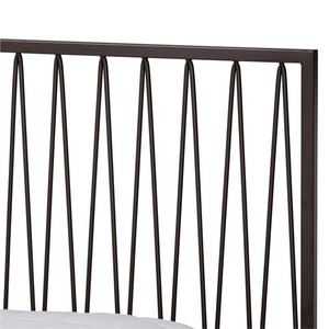 Liquidation du fabricant pour <span class=keywords><strong>lit</strong></span> double design vintage cadre en métal noir style moderne sans bruit pour le rangement de la chambre d'hôtel - Product Image 5