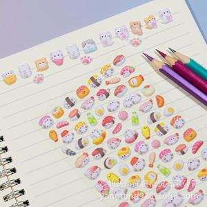 Autocollants pour carnet de notes et décoration de carnet d'enfants, version coréenne, 3D, motifs <span class=keywords><strong>Gaca</strong></span>, dessin animé, lapin, chat, en mousse, vente en gros - Product Image 3