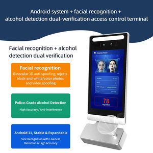 Dispositif de pointage TIMY avec reconnaissance faciale, contrôle d'accès, test de température et d'alcoolémie, comptage de personnes, réseau Wi-Fi et éthylotest - Product Image 2