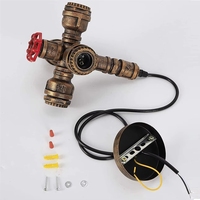 Lampes suspendues industrielles rétro Loft, style vintage Steampunk, lampe suspendue en forme de tuyau d'eau, E27 Edison, luminaire de plafond à une seule tête