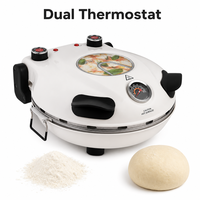 Four à pizza électrique professionnel au design populaire, en fonte, avec thermomètre