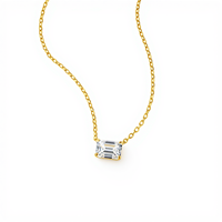 Collar con Colgante de Plata 925 Certificada con Zirconia y Moissanita, Diseño Personalizado con Logotipo, Venta al por Mayor Directo de Fábrica