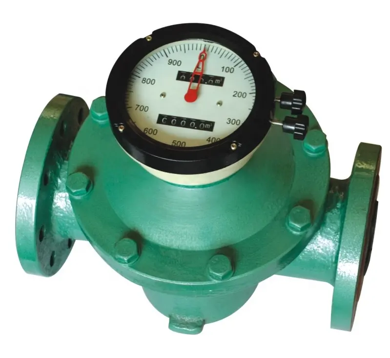 Tốc độ dòng chảy cao OGM loại 4 "gang hình bầu dục bánh Flow Meter để chuyển chất lỏng