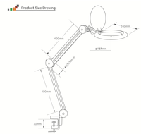 High Quality Magnifying Glass Working Lamp/Magnifying Glass with Lamp