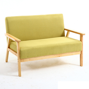 Set di divani in stile europeo mobili da soggiorno sedia in tessuto poltrona Lounge per il tempo libero <span class=keywords><strong>divano</strong></span> moderno in legno massello a 2 posti - Product Image 2