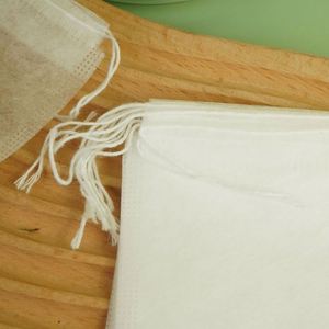PLA <b>Compostable</b> Non-Woven Drawstring Tea <b>Bags</b>, Food Grade Empty Tea Infusion <b>Bags</b> - Product Image 5