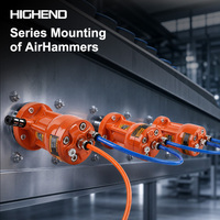 Vibrateur pneumatique à économie d'énergie SK80, marteau pneumatique robuste pour le décompactage des poudres dans les grands silos