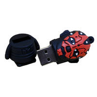 Flash Drive USB 3.0 PVC Alien Samurai Hitam Putih 32GB Model Figur Koleksi dengan Warna Kustom
