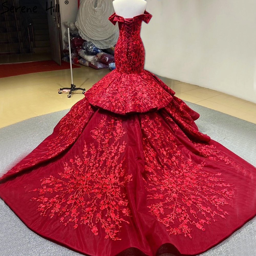 Wine Red Mermaid Wedding Dresses - Elegant off Shoulder Wine Red Mermaid Wedding Dresses - Elegant off Shoulder