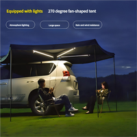 Auvent de toit de voiture de camping en plein air 4x4 4WD tente 270 LED auvent latéral avec abri de toit de caravane en toile de coton