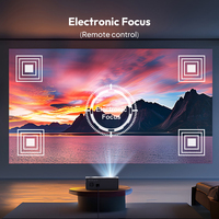 Projecteur VEVSHAO de haute qualité 1080P A25, projecteur portable 3D amélioré, projecteurs de cinéma maison Android avec télécommande