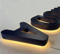 Letras 3D con Retroiluminación LED Halo, Letrero Metálico para Edificios Comerciales, Decoración Publicitaria, IP65 Impermeable, 5 Años de Garantía