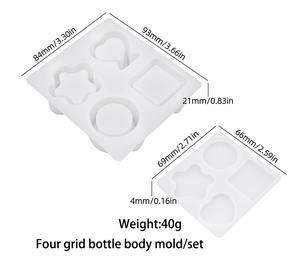 YS زجاجة الانجراف قلادة سلسلة المفاتيح سيليكون العفن الرمال المتحركة زجاجات الراتنج العفن ديي جميل تدفق زجاجة الرمال العفن - Product Image 6