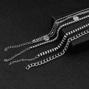 2026 Wholesale Simple Popular Design Double Layered <b>Chain</b> Bracelet <b>Titanium</b> Steel Unisex's Bracelets Fashionable Jewelry - Product Image 2