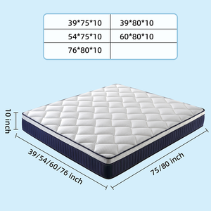 Modern Convertible Medium Hybrid <b>Mattress</b> with Pocket <b>Spring</b> and CertiPUR-US Certified Foam 10 Inch in a Box - Product Image 1