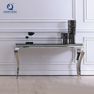 2026 Nouveau design Table console en verre noir - Product Image 4