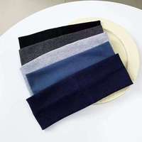 Headband Spa Elastis Bergaris Warna Solid untuk Wanita, Olahraga Sehari-hari, Perawatan Kulit, Aksesoris Rambut Fashion untuk Anak Perempuan