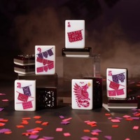 Dernier modèle Missmahjong, jeu de mahjong américain de luxe moderne pliable et portable, jetons en acrylique pour les jeux de casino