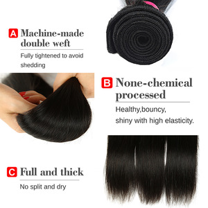 Extensions de <span class=keywords><strong>cheveux</strong></span> humains lisses, double épaisseur, HD, 100% Remy vierges, 36 pouces, ensemble de perruques en <span class=keywords><strong>cheveux</strong></span> naturels lisses - Product Image 5