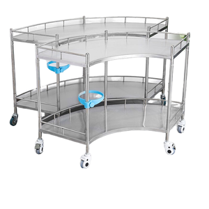 구강 치과 임플란트 수술실 장비 테이블 스테인리스 스틸 팬형 치료 카트 곡선형 병원 의료 카트 - Product Image 3