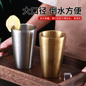 Vaso Apilable de Acero Inoxidable 304/201 Dorado/Plateado para Restaurante Coreano de BBQ, Vasos Térmicos de Doble Pared con Aislamiento al Vacío, Taza de Espresso - Product Image 5