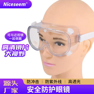 Lunettes de sécurité transparentes anti-éclaboussures pour le ponçage et les travaux en laboratoire avec conception à ventilation - Product Image 4