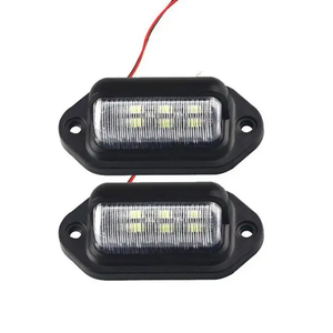 JHS 12V blanc brillant 6 LED lampe latérale nouvelles ampoules de <span class=keywords><strong>plaque</strong></span> d'immatriculation arrière pour <span class=keywords><strong>remorque</strong></span> de camion Auto 6LED <span class=keywords><strong>plaque</strong></span> d'immatriculation - Product Image 6