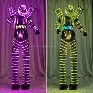 Couleur intelligente Pixels lumières LED Robot Cosplay Costume vêtements lumineux échasses marcheur Costume pour scène danse Performance - Product Image 2
