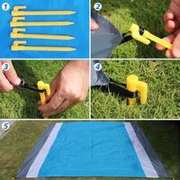 200x210cm poche pique-nique étanche plage couverture tapis sans sable couverture Camping extérieur Picknick tente couverture pliante literie