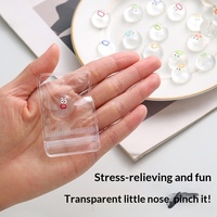 Mini jouet anti-stress à presser en forme de nez transparent, design mignon de dessin animé, texture de haute qualité, jouet sensoriel DIY en forme de nez