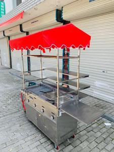 עגלת חטיף רב תפקודי גז עם מטריה מסחרי נייד משאית מזון לטאקו המבורגרים צ 'יפס בטאקו המבורגרים צ' יפס - Product Image 6