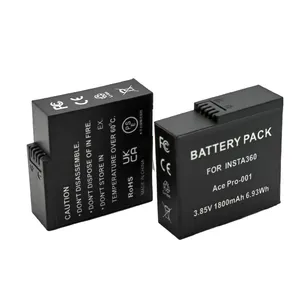 Baterai dapat diganti 1800mAh untuk Insta360 Ace Pro, baterai 1700mAh, aksesoris kamera aksi untuk Insta360 Ace/Ace Pro