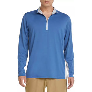 Sweat-shirt de golf pour homme surdimensionné à fermeture éclair quart, en polyester 88 % et élasthanne 12 %, de haute qualité, avec logo personnalisé - Product Image 4