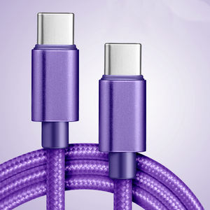 Kabel PD ke USB-C, USB-C 60W 65W 100W 240W, kepang nilon Tipe C 3 kaki 6 kaki 10 kaki - Product Image 6