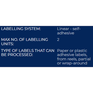 Linear <b>Labelling</b> <b>Machine</b> Delta 220 Mm <b>Label</b> Height 350 Mm Bottle Height Pressure Sensitive <b>Labels</b> Front Back Wraparound - Product Image 3